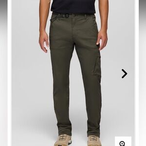 Prana Men’s Stretch Zion Straight Leg Hiking Pants In Spruce Green Size 34